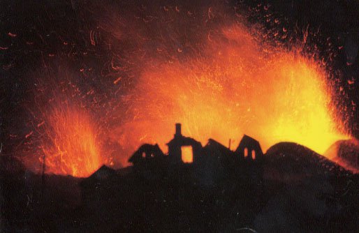 Frá Heimaeyjargosinu árið 1973